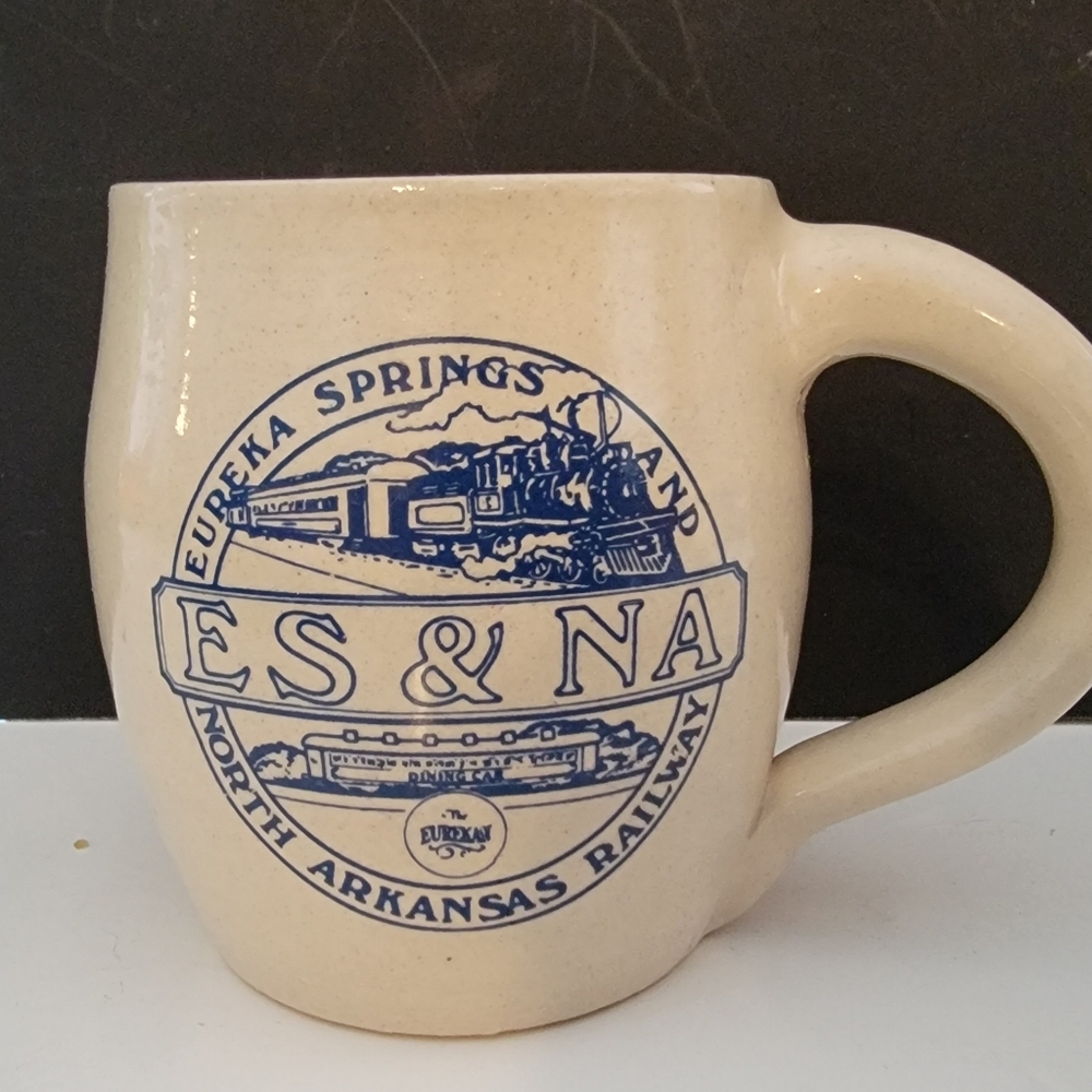 Vtg Eureka Springs & North Arkansas Railway Mug Kenneth Wingo Master Potter